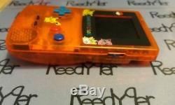 Gameboy Color Pokemon Pikachu Edition Nintendo System Clear Orange Game Boy GBC