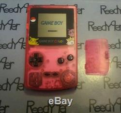 Gameboy Color Pokemon Pikachu Edition Nintendo System Clear Pink Game Boy GBC