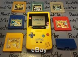 Gameboy Color Pokemon Pikachu System & Yellow Blue Red Crystal Silver Gold games