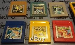 Gameboy Color Pokemon Pikachu System & Yellow Blue Red Crystal Silver Gold games