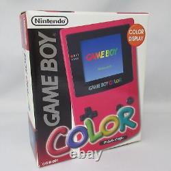 Gameboy Color Red (Berry) with Box and Manual Console Nintendo Game boy Color