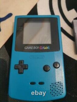 Gameboy Color Teal Console + Zelda Links Awakening And Zelda Oracle Of Seasons