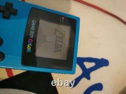 Gameboy Color Teal Console + Zelda Links Awakening And Zelda Oracle Of Seasons