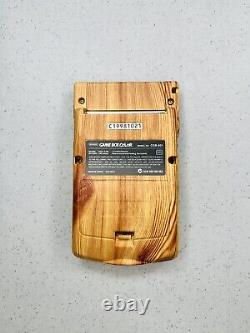 Gameboy Color Wooden Texture BACKLIT 2.6 in XL IPS Display GLASS SCREEN LENS
