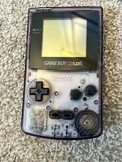 Gameboy Colour Nintendo Atomic Purple CGB-001- Supermario/POP/Hexcite + Case