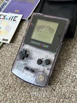 Gameboy Colour Nintendo Atomic Purple CGB-001- Supermario/POP/Hexcite + Case