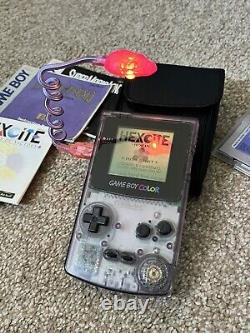 Gameboy Colour Nintendo Atomic Purple CGB-001- Supermario/POP/Hexcite + Case