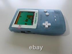 Gameboy Colour with Backlit IPS Screen Mod Custom Baby Blue Shell Q5 Retro Pixel