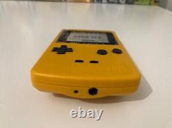 Gameboy Colour with Backlit IPS Screen Mod Custom Dandelion Yellow Shell Q5