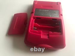 Gameboy Colour with Backlit IPS V3 Screen Mod Custom Pink Berry Fuchsia Shell Q5