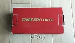 Gameboy Micro Famicom color Boxed Console +3 Mario games set Nintendo Tested CIB