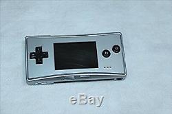 Gameboy Micro Silver Color VERY RARE F/S JAPAN USED