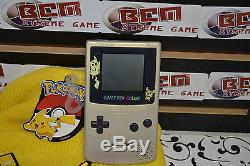 Gameboy color console pokemon Edition + 5 Genuine Pokemon Games and pikachu hat