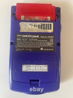 Gameboy color purple with Pokémon red