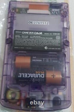 Gameboy colour, purple, clear, boxed