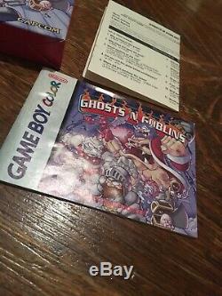 Ghosts'n Goblins Nintendo Game Boy Color CIB Complete in box Game Manual