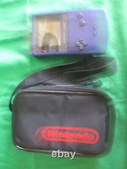 Grape Gameboy Color + Game and Case GWO