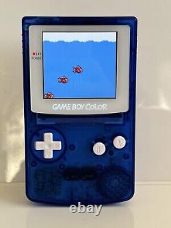 IPS Nintendo Gameboy Color Blue Console GBC Q5 Screen Touch Controls OSD