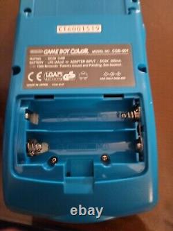 Imaculate GameBoy Color, Teal 1998 Model No. CGB-001, 4 Games, Case, Charger