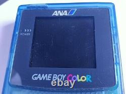 JUNK/BROKEN Nintendo Gameboy Color ANA Clear Blue Limited edition console-d0621