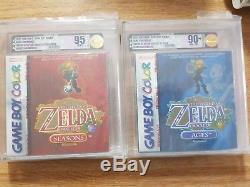 Legend of Zelda Oracle of Seasons + Ages GameBoy Color GBC SEALED NEW VGA