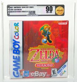 Legend of Zelda Oracle of Seasons Nintendo Gameboy Color GBC SEALED VGA 90 GOLD