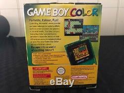 Limited Edition Nintendo Gameboy Color Ozzie Gold and Green Neotones Complete