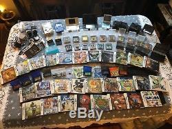 Lot Nintendo Game Boy, Color, Advance SP, DS Lite, 3DS 56 Games And Access. WOW