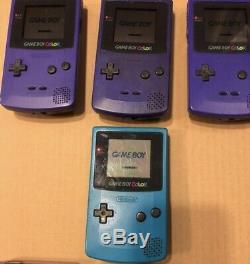 Lot Of 7 GameBoy Colors Multiple Colors All Turn On