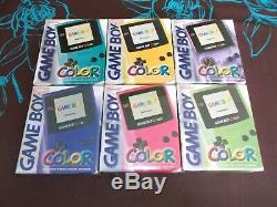 Lot exceptionnel de 6 consoles nintendo game boy color completes TBE
