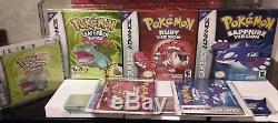 Lot of 15 Pokemon Gameboy Gameboy Color & Gameboy Advance Complete & Boxed Games