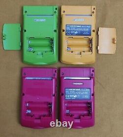Lot of 4 Nintendo Game boy Color Gameboy CGB-001 Console System With Games -Tested