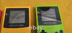 Lot of 4 Nintendo Game boy Color Gameboy CGB-001 Console System With Games -Tested