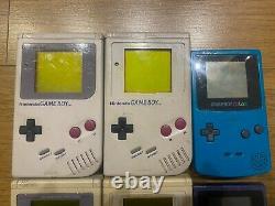 Lot of 6 Nintendo Game Boy (4 DMG, 2 color) BROKEN AS-IS Parts/Repair JUNK