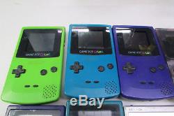 Lot of 6 Nintendo Game Boy color and 4 pocket system PARTS/REPAIR