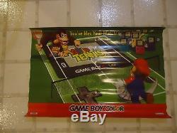 Mario Tennis Game Boy Color Store Display Promotional Banner Promo Donkey Kong