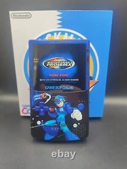 Mega Man X Boxed Nintendo Gameboy Color Console GBC Laminated Q5 IPS Screen UK