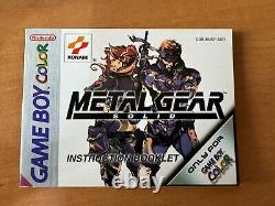 Metal Gear Solid Nintendo Gameboy Color PAL EUR BOXED CIB Great Condition