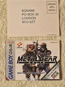 Metal Gear Solid, Nintendo Gameboy Colour, Boxed With Manual/Leaflet VGC