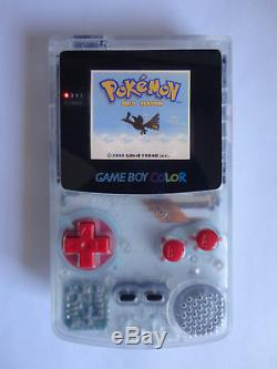 Modded AGS 101 Nintendo Game Boy Color Edition CLEAR Handheld System BACKLIT