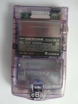 Modded AGS 101 Nintendo Game Boy Color Edition clear purple Handheld System