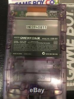 NEW Gameboy Color Clear Purple Console JAPAN RARE COLLECTORS ITEM F/S