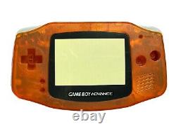 NEW Nintendo Game Boy Advance GBA CLEAR ORANGE System CUSTOM BUTTONS PADS LENS