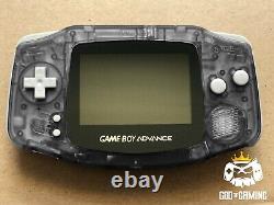 NEW Nintendo Game Boy Advance GBA Clear Black Console System CUSTOM BUTTONS