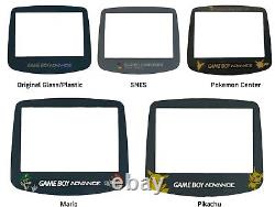 NEW Nintendo Game Boy Advance GBA Clear Black Console System CUSTOM BUTTONS