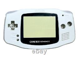 NEW Nintendo Game Boy Advance GBA WHITE Console System CUSTOM BUTTONS LENS