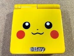 NINTENDO GAME BOY Advance SP Console PIKACHU Pokemon Center Limited Color F/S