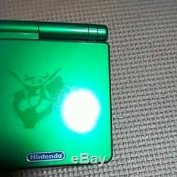 NINTENDO GAME BOY Advance SP Console Rayquaza POKEMON Center Limited Color w Box