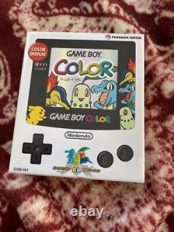 NINTENDO GAME BOY COLOR Console Pocket Monster GOLD SILVER Limited With ROM Rare