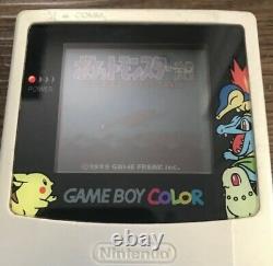 NINTENDO GAMEBOY Color Console Pokemon Gold Silver Limited with 2 Games Tested